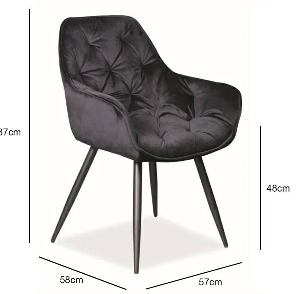 Krzesło Cheer Velvet - czarny Bluvel 19