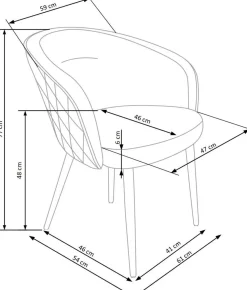 Krzesło Claude musztardowe