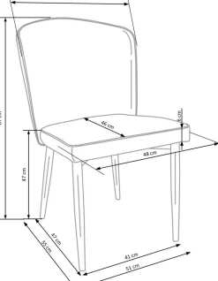 Krzesło Clementine granatowe