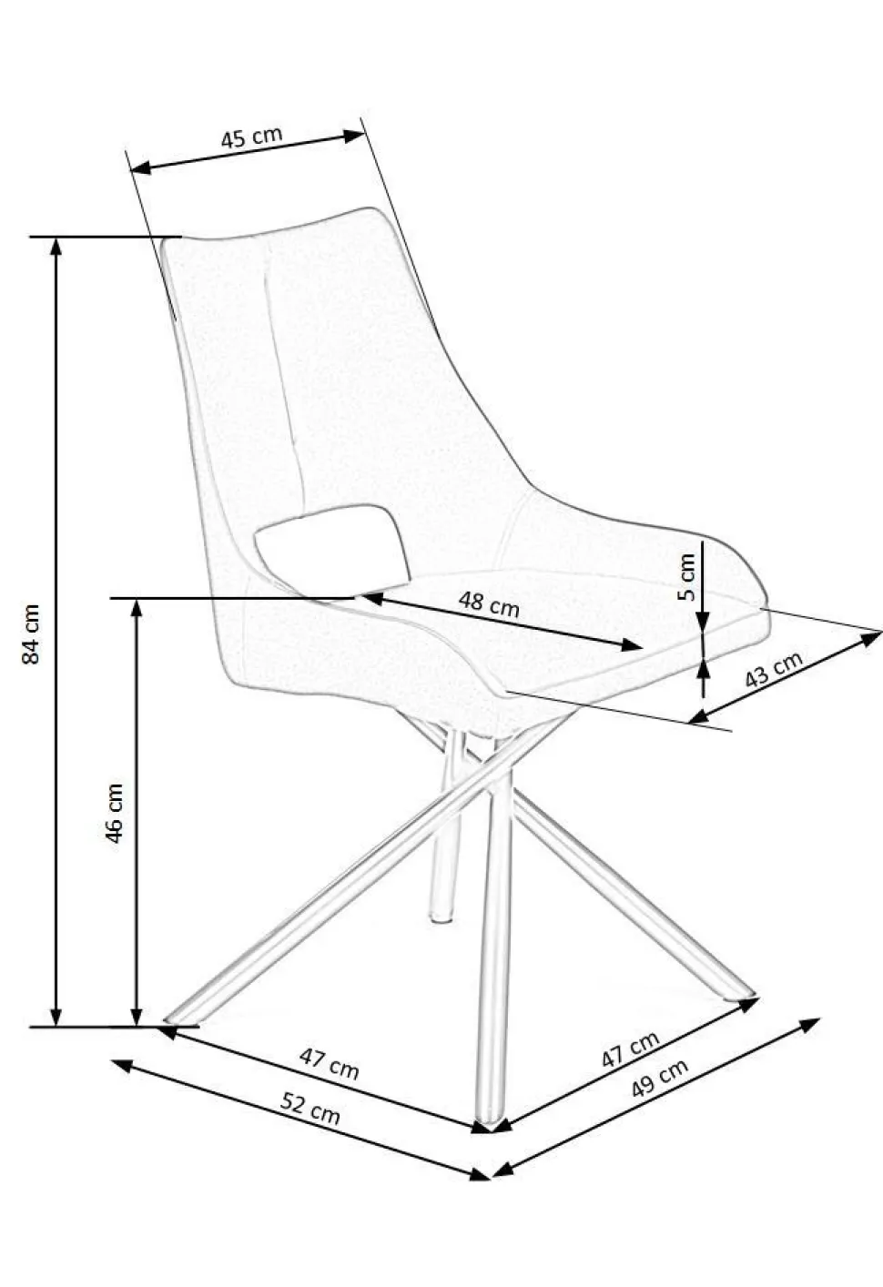 Krzesło Clutter szare