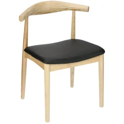 Krzesło Codo inspirowane Elbow Chair naturalny/czarny drewniane