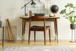 Krzesło Codo inspirowane Elbow Chair brązowy/czarny drewniane