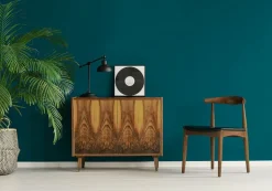 Krzesło Codo inspirowane Elbow Chair brązowy/czarny drewniane