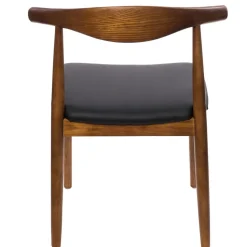 Krzesło Codo inspirowane Elbow Chair brązowy/czarny drewniane