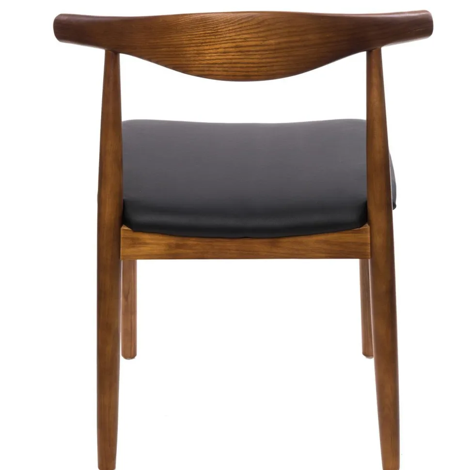 Krzesło Codo inspirowane Elbow Chair brązowy/czarny drewniane