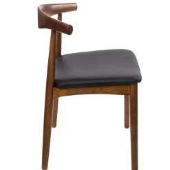 Krzesło Codo inspirowane Elbow Chair brązowy/czarny drewniane