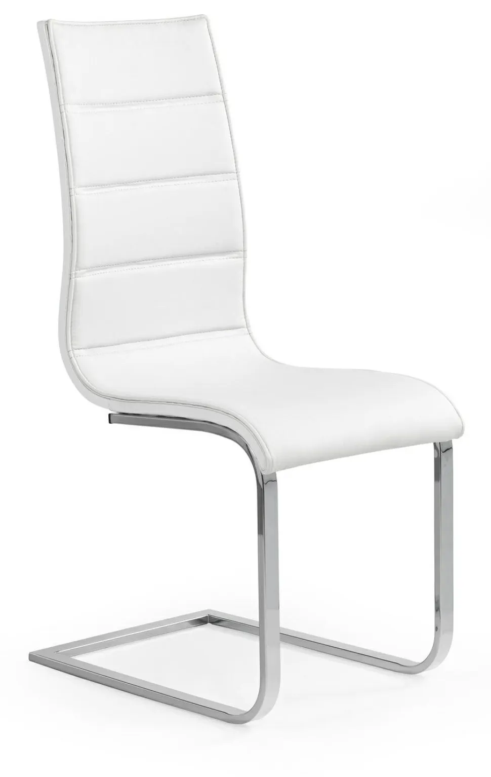 Krzesło Connecticut białe PU/ chrom