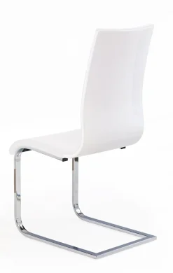 Krzesło Connecticut białe PU/ chrom
