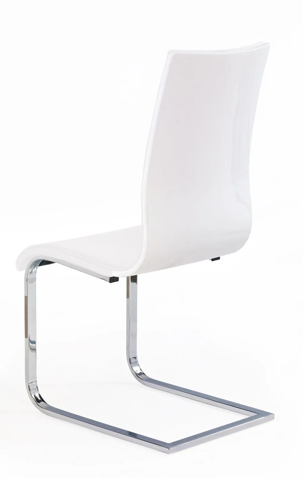 Krzesło Connecticut białe PU/ chrom