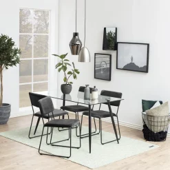 Krzesło Cornelia VIC Navy Blue tapicerowane