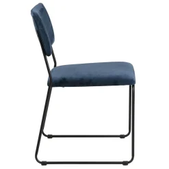 Krzesło Cornelia VIC Navy Blue tapicerowane