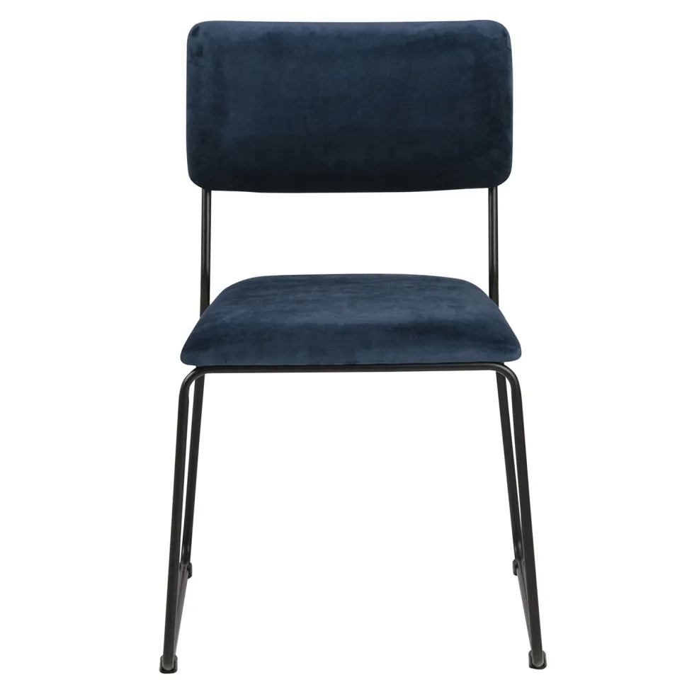 Krzesło Cornelia VIC Navy Blue tapicerowane