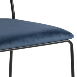 Krzesło Cornelia VIC Navy Blue tapicerowane