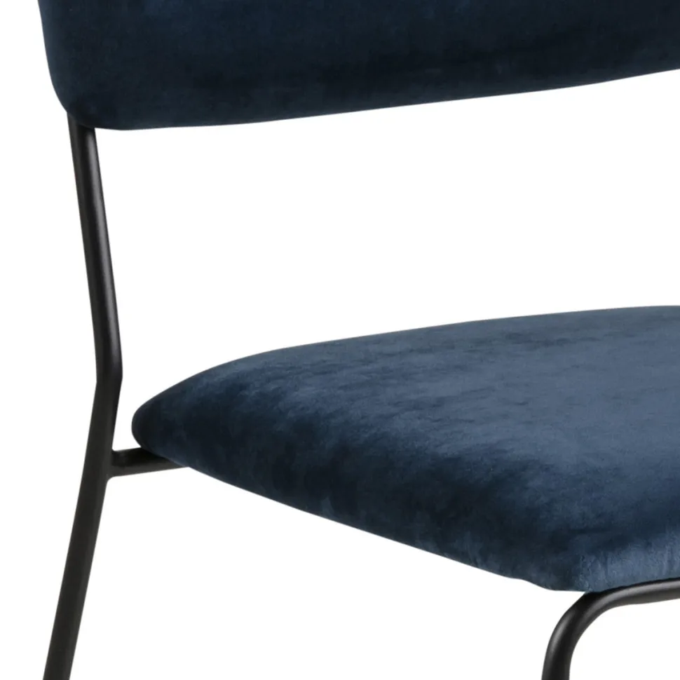 Krzesło Cornelia VIC Navy Blue tapicerowane