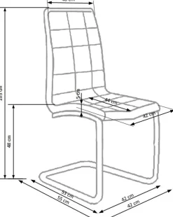Krzesło Dakota białe PU