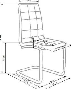Krzesło Dakota czarne PU