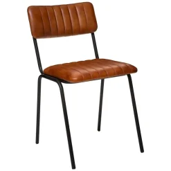 Krzesło Dario skóra brązowe