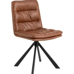 Krzesło Dean obrotowe retro brandy PU