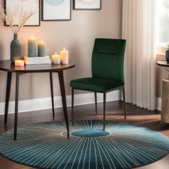 Krzesło Demi dark green tapicerowane