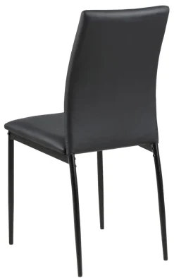 Krzesło Demina black PU tapicerowane