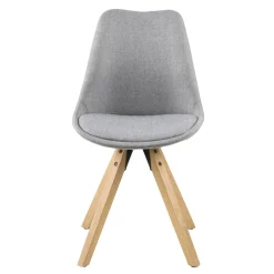 Krzesło Dima light grey tapicerowane