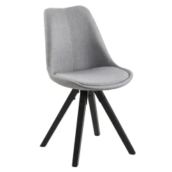 Krzesło Dima light grey/black tapicerowane