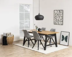 Krzesło Dima light grey/black tapicerowane