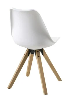 Krzesło Dima white/ dąb z tworzywa