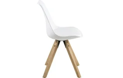 Krzesło Dima white/ dąb z tworzywa