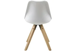 Krzesło Dima white/ dąb z tworzywa