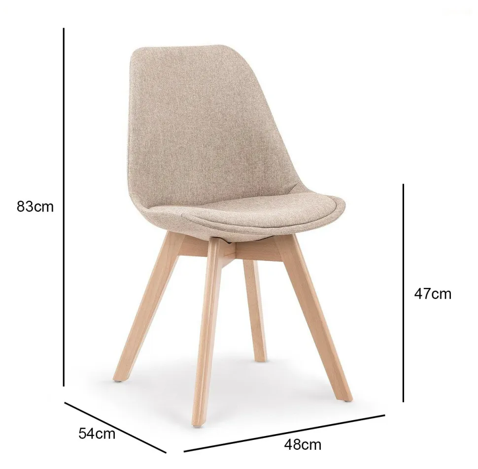 Krzesło Dimi beżowe/ buk