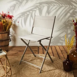 Krzesło Elba składane outdoor beżowe