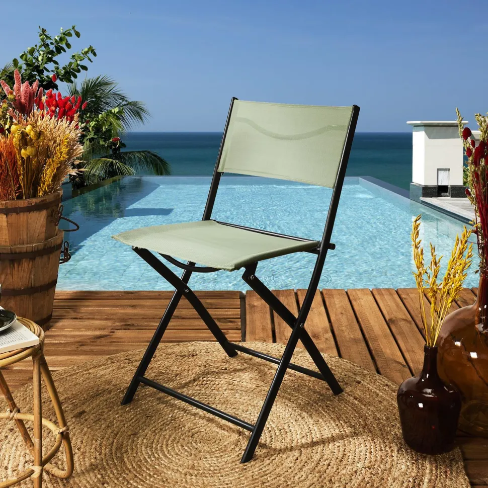 Krzesło Elba składane outdoor zielone