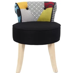 Krzesło Eleonora mini czarne patchwork