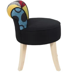 Krzesło Eleonora mini czarne patchwork