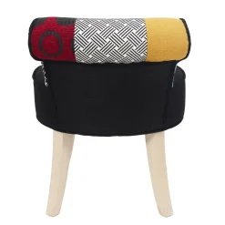 Krzesło Eleonora mini czarne patchwork