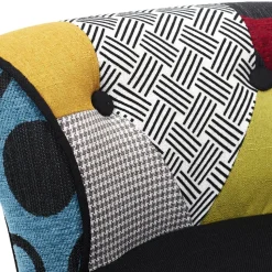 Krzesło Eleonora mini czarne patchwork