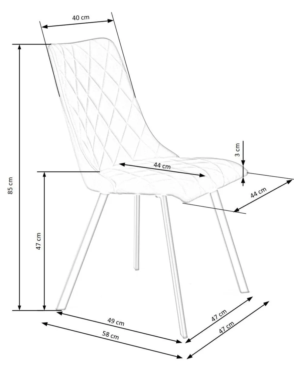 Krzesło Elise szare