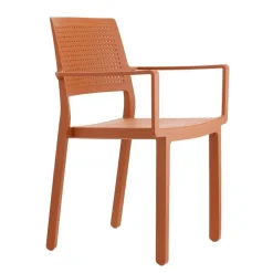Krzesło Emi Arm terracotta z tworzywa