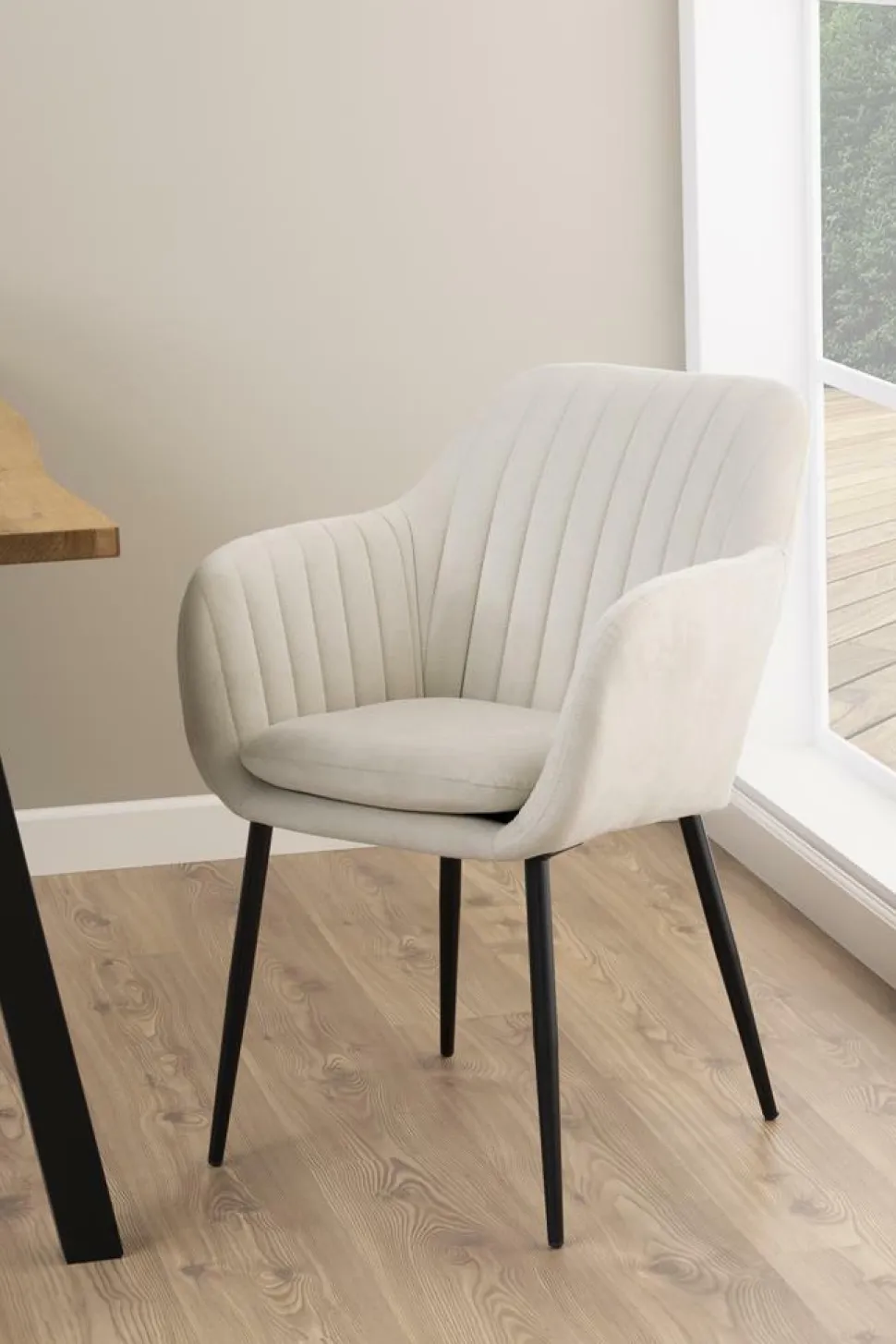 Krzesło Emilia beżowe paski