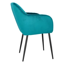 Krzesło Emilia Velvet bottle green/black tapicerowane