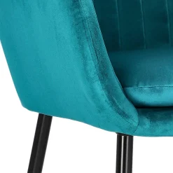 Krzesło Emilia Velvet bottle green/black tapicerowane