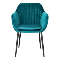 Krzesło Emilia Velvet bottle green/black tapicerowane