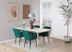 Krzesło Emilia Velvet bottle green/black tapicerowane