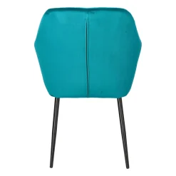 Krzesło Emilia Velvet bottle green/black tapicerowane