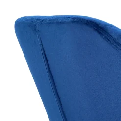 Krzesło Emilia Velvet deep blue/black tapicerowane