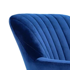 Krzesło Emilia Velvet deep blue/black tapicerowane