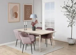 Krzesło Emilia Velvet dusty rose/black tapicerowane