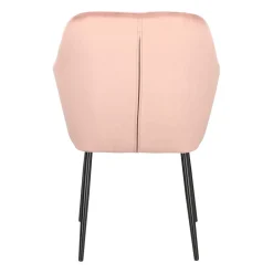 Krzesło Emilia Velvet dusty rose/black tapicerowane