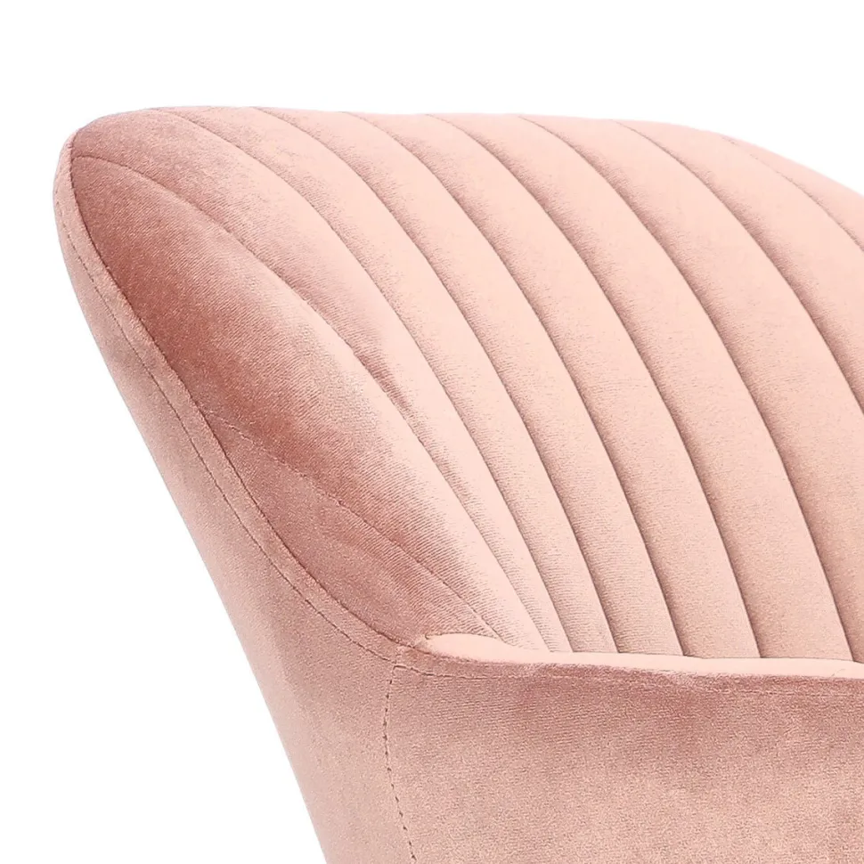 Krzesło Emilia Velvet dusty rose/black tapicerowane